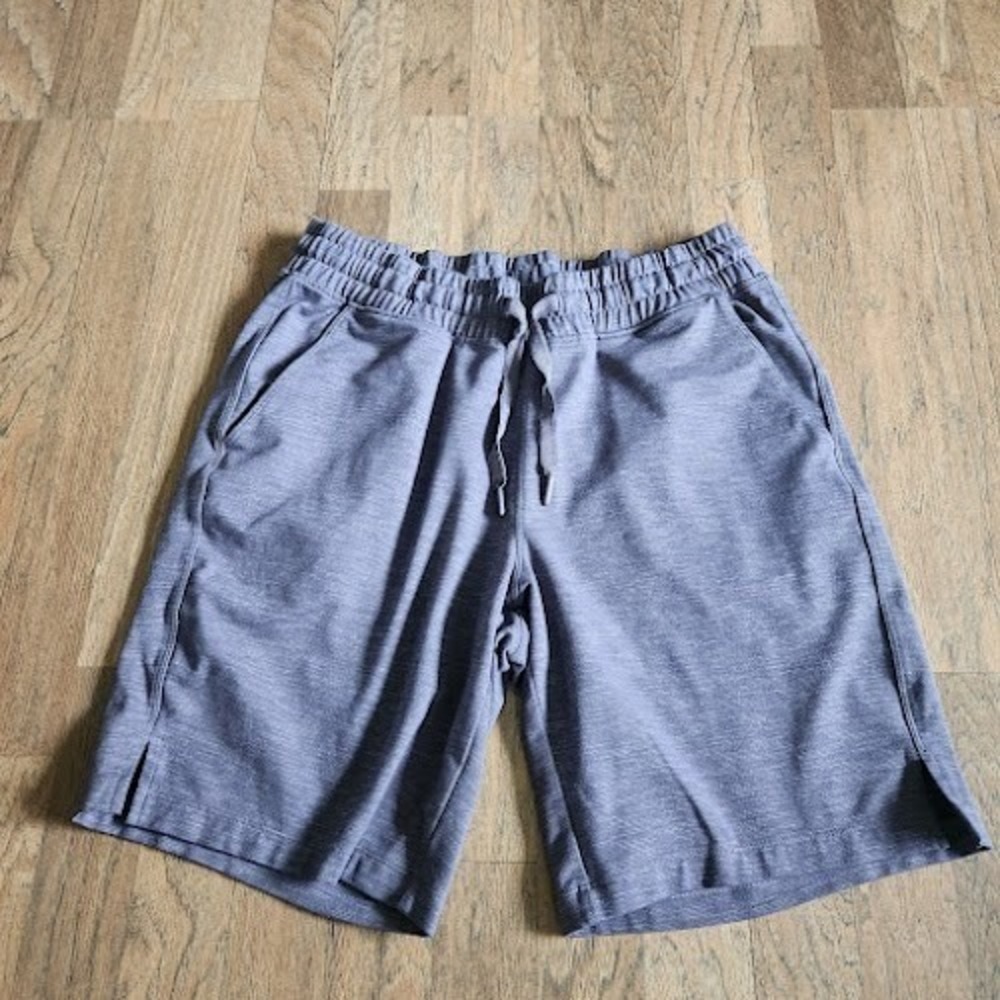 Mondetta Mens Active Performance Shorts Heather Purple Stretch Drawstring Size M